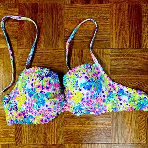 Victoria’s secret Floral Bikini Top Size 36c